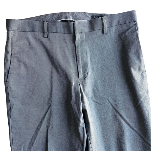 Banana Republic Men’s Slim Fit Trouser Pant Gray Size 31W 29L cotton spandex - Picture 2 of 7